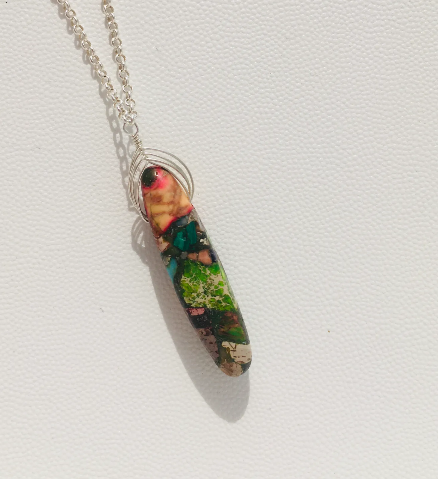 Kaelakett “Öölill” (Jaspis ja hõbe) (4)